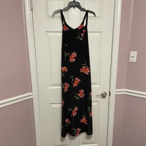 Vintage Black Floral Midi Sundress